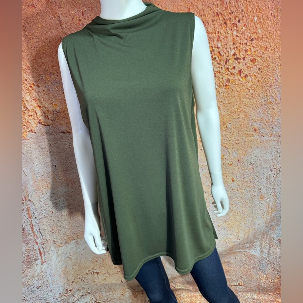 Loose olive green tank top